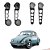 Kit Completo Manivela E Maçaneta Interna Preto Fusca 71 A 77 [F103] - Imagem 1