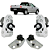 Kit Batente E Fechadura Tampa Caçamba Saveiro G2 G3 G4 G5 G6 - UN / 4 [F103] - Imagem 1