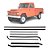 Canaletas E Pestanas Porta Ford Pick Up F75 De 1977 Até 1982 [F103] - Imagem 1