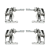 Kit 4 Suporte Maçaneta Interna Gol G3 1999 2000 2001 Ferro - UN / 4 [F103] - Imagem 2