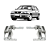 Kit 2 Suporte Maçaneta Interna Porta Gol G3 02 03 04 05 Metal - UN / 2 [F103] - Imagem 1
