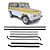 Jogo Canaletas Pestanas Porta Rural Willys De 1967 Até 1977 [F103] - Imagem 1
