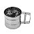 Peneira Aço Inox Peneirar Farinha Com Gatilho Confeitaria Polvilhador [F102] - Imagem 4