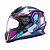 Capacete Texx Fechado Hawk Genesis Roxo Azul Rosa 62 [F016] - Imagem 2