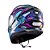 Capacete Texx Fechado Hawk Genesis Roxo Azul Rosa 62 [F016] - Imagem 3