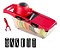Mandoline Fatiador De Legumes Ralador Aço Inoxidavel: Vermelho [F102] - Imagem 4