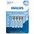4 Pilhas Alcalinas Aaa Philips [F108] - Imagem 1