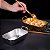 Bandeja Retangular Com Alça Mini Petisqueira Aço Inox [F102] - Imagem 3