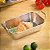 Bandeja Retangular Com Alça Mini Petisqueira Aço Inox [F102] - Imagem 5