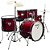Bateria Acústica Infantil Junior 2t Vermelha Com Banco New York [F097] - Imagem 2