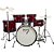 Bateria Acústica Infantil Junior 2t Vermelha Com Banco New York [F097] - Imagem 1