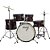 Bateria Acústica Infantil Junior 2t Vinho Com Banco New York [F097] - Imagem 1