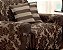 Capa Protetora De Sofa Jacquard 02 E 03 Lugares Com Almofadas Marrom [F101] - Imagem 5