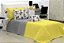 Cobreleito Mickey Solteiro Dupla Face Amarelo E Cinza 03 Pçs [F101] - Imagem 1