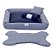 Kit Cama Pet Cachorro Ou Gato Chevron Azul Tam: G 04 Peças [F101] - Imagem 1