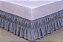 Saia Para Cama Box Colchobox Elasticada Ajustavel Solteiro Casal Cinza [F101] - Imagem 1