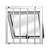 Janela Maxiar Banheiro Grade Esquadria Brasil 50x50 Branco [F123] - Imagem 4