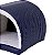 Cama Pet Para Cachorro Ou Gato Iglu Toca Sherpa Marinho [F101] - Imagem 3