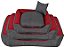 Cama Pet Para Cães E Gatos Chumbo Vermelho Porte Médio [F101] - Imagem 2