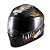 Capacete Texx Fechado Hawk Alien Dourado Pret 60 [F016] - Imagem 3