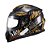Capacete Texx Fechado Hawk Alien Dourado Pret 60 [F016] - Imagem 5