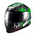 Capacete Texx Fechado Hawk Alien Verd Pret 62 [F016] - Imagem 3