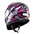 Capacete Texx Fechado Hawk Genesis Rosa Azul Branc 58 [F016] - Imagem 3