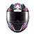Capacete Texx Fechado Hawk Genesis Rosa Azul Branc 62 [F016] - Imagem 1
