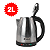 Chaleira Elétrica Aço Inox Jarra Bule 1500w 2l Portátil 110v [F102] - Imagem 7