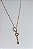 Colar Com Pingente De Chave Com Argolinha Banhado Em Ouro 18k [F027] - Imagem 2