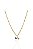 Colar Elo Português Pingente De Laço Com Zircônia Banhado Em Ouro 18k [F027] - Imagem 2