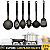Conjunto Kit Utensílios Cozinha Colher Concha Escumadeira Espátula Pegadores [F102] - Imagem 1