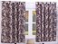 Cortina De Malha Estampada 2,00 Metros Floral Vinho [F101] - Imagem 5
