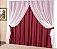 Cortina Para Sala Ou Quarto Blackout Com Voil 3,00 Vermelha [F101] - Imagem 1