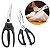 Tesouras De Cozinha Culinária Abridor Corta Desossa Aço Inox Kit C/ 2 [F102] - Imagem 4