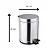 Lixeira C/pedal/recip Plastico-corpo/tampa Inox-4,5 L Cor:inox [F109] - Imagem 2