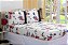 Jogo De Cama Lençol Micropercal Com Elástico Floral Azul Casal 03 Pçs [F101] - Imagem 1