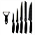 Jogo De Facas 6 Peças Aço Inox Knife Set Preto [F102] - Imagem 6
