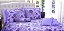 Kit Colcha Cobre Leito Belize Casal Queen 06 Pçs Floral Lilas [F101] - Imagem 3