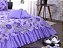 Kit Colcha Cobre Leito Belize Casal Queen 06 Pçs Floral Lilas [F101] - Imagem 4