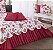Kit Colcha Cobre Leito Belize Casal Queen 06 Pçs Floral Vermelho [F101] - Imagem 4