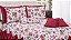 Kit Colcha Cobre Leito Belize Casal Queen 06 Pçs Floral Vermelho [F101] - Imagem 3