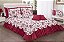 Kit Colcha Cobre Leito Belize Casal Queen 06 Pçs Floral Vermelho [F101] - Imagem 1