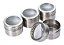 Porta Temperos Magnético Em Aço Inox Com 4 Peças + Suporte [F102] - Imagem 8