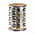 Torre De Porta Temperos Condimentos Giratório Inox 16 Potes Base Giratório [F102] - Imagem 1