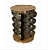Torre De Porta Temperos Condimentos Giratório Inox 16 Potes Base Giratório [F102] - Imagem 8