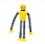 Robo Pop It Tubo Luz Led Estica Puxa Gruda Boneco Brinquedo Infantil [F102] - Imagem 1