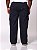 Calça Macaw 7868 Azul Marinho Plus Size Sarja [F075] - Imagem 8