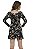 Vestido Curto Viscolycra Manga Longa Paisley [F081] - Imagem 3