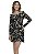 Vestido Curto Viscolycra Manga Longa Paisley [F081] - Imagem 1